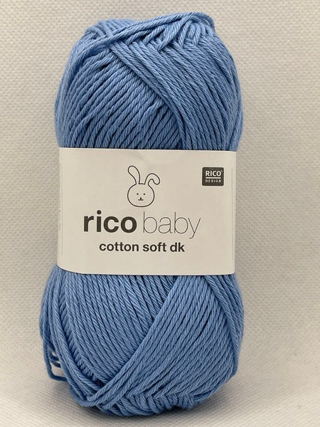 Rico Baby Cotton Soft DK Baby Yarn 50g - Blue 079
