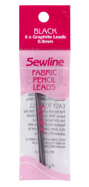 Sewline Mechanical Fabric Pencil Refills - Black FAB50006