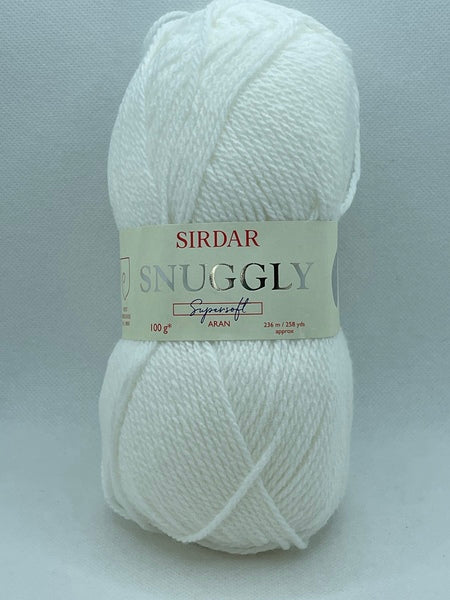 Sirdar Snuggly Supersoft Aran Baby Yarn 100g - White 0830