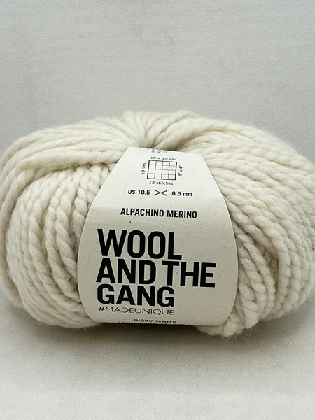 Wool And The Gang Alpachino Merino Chunky 100g - Ivory White 0044