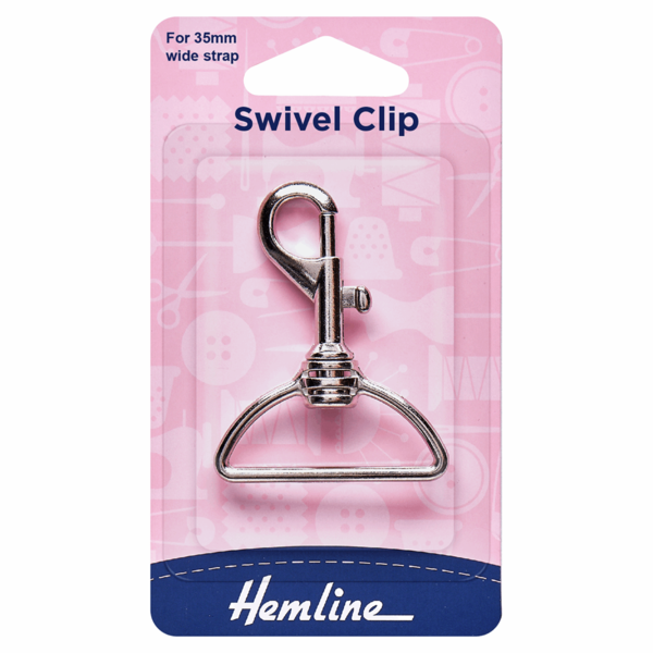 Hemline Swivel Clip 35mm Nickel - H482.35