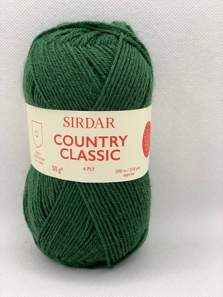Sirdar Country Classic 4 Ply Yarn 50g - Forest Green 967
