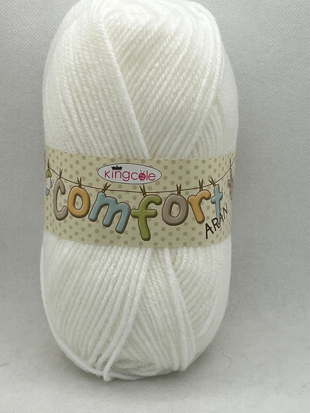 King Cole Comfort Aran Baby Yarn 100g - White 330