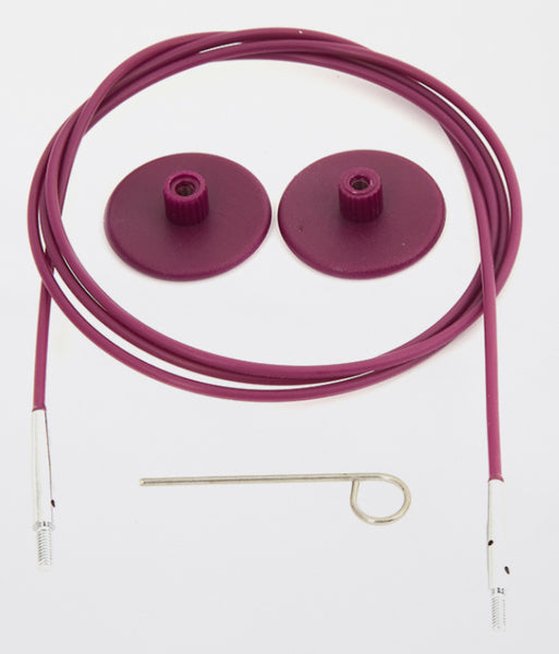 KnitPro Interchangeable Knitting Needle Cable Purple 100cm - KP10503