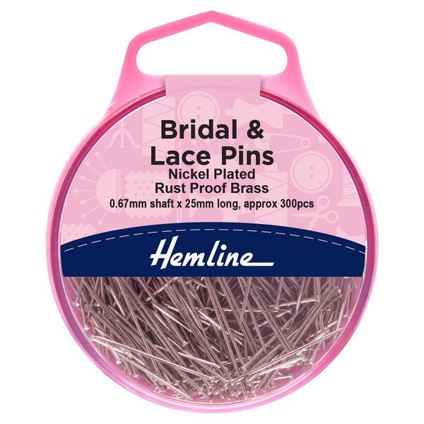 Hemline Bridal And Lace Pins 25mm Nickel 300 Pieces - H702