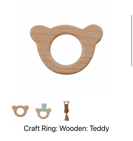 Trimits Birch Craft Ring Teddy - TRH28