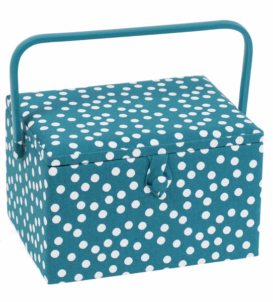 Sewing Box Large Teal Spot - MRL/434