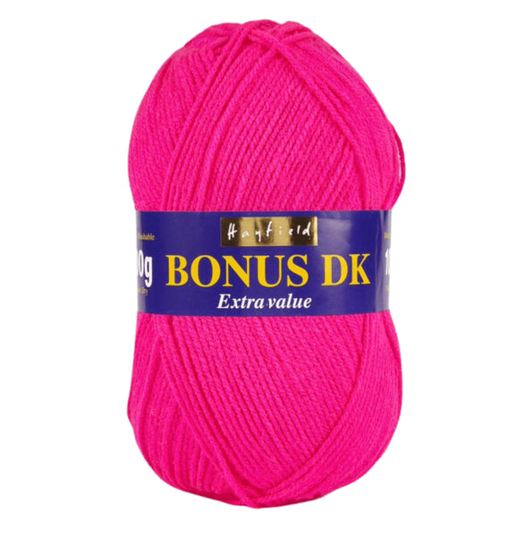 Hayfield Bonus DK Yarn 100g - Neon Pink 0832