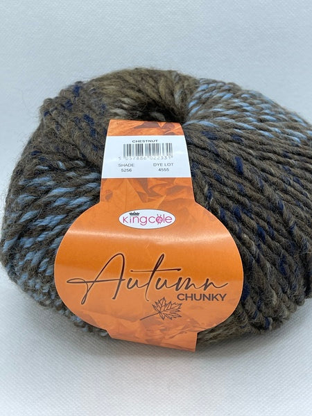 King Cole Autumn Chunky Yarn 100g - Chestnut 5256