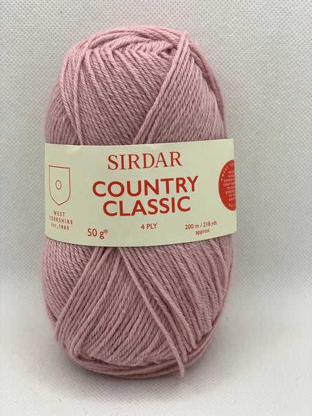 Sirdar Country Classic 4 Ply Yarn 50g - Rose Pink 955