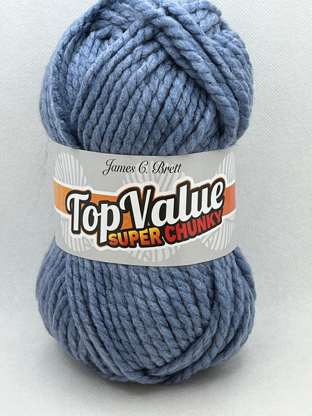 James C. Brett Top Value Super Chunky Yarn 100g - Blue TSC05