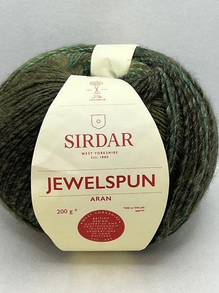 Sirdar Jewelspun Aran Yarn 200g - Golden Green 845