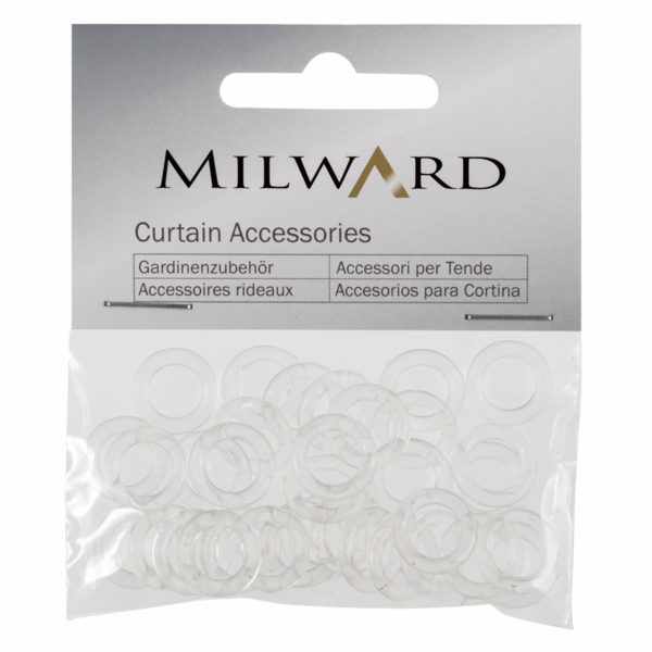 Milward Austrian Blind Rings 13mm Clear Pack of 30 - 2101212