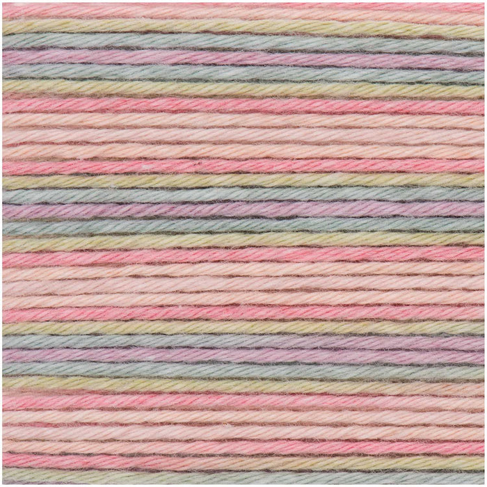 Rico Baby Cotton Soft Print DK Baby Yarn 50g - Teal-Pink 017
