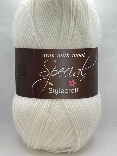 Stylecraft Special Aran With Wool Yarn 400g - White 3366 - BoS