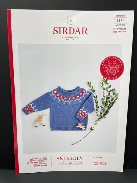 Sirdar Snuggly Cashmere Merino Silk 4ply - Baby Pattern - Jumper 5391