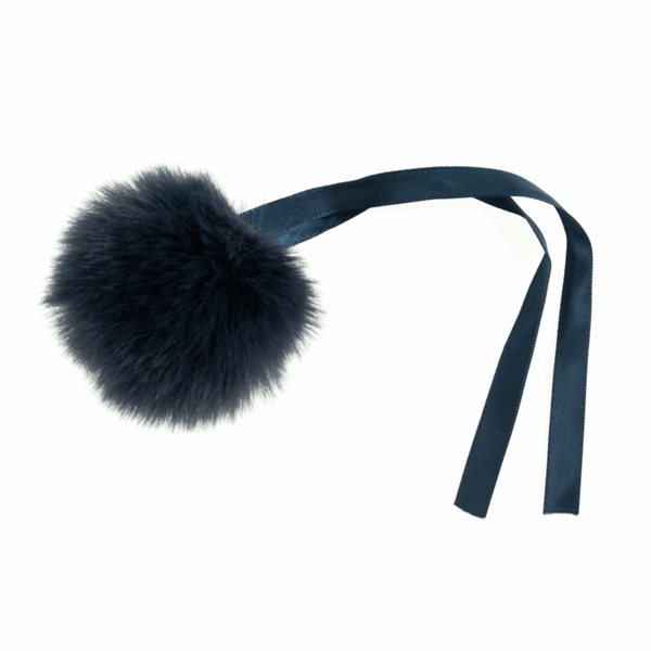 Trimits Faux Fur Pom Pom 6cm Navy - TTPOM06/NAV