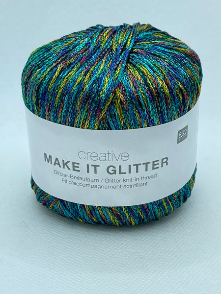 Rico Creative Make It Glitter Knit-In Thread 25g - Aqua 005