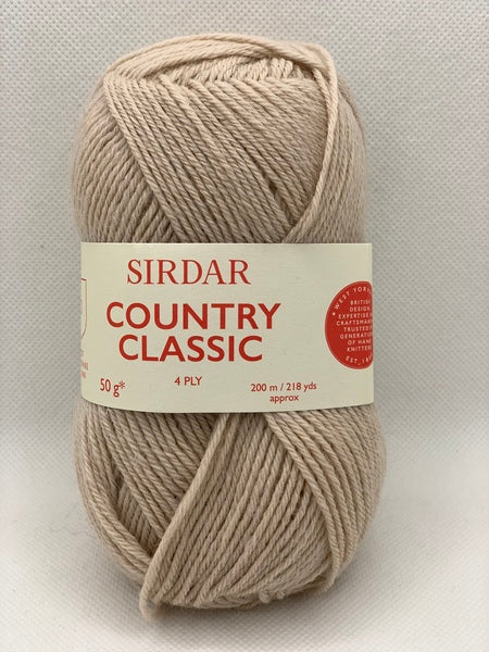 Sirdar Country Classic 4 Ply Yarn 50g - Oat Beige 0951