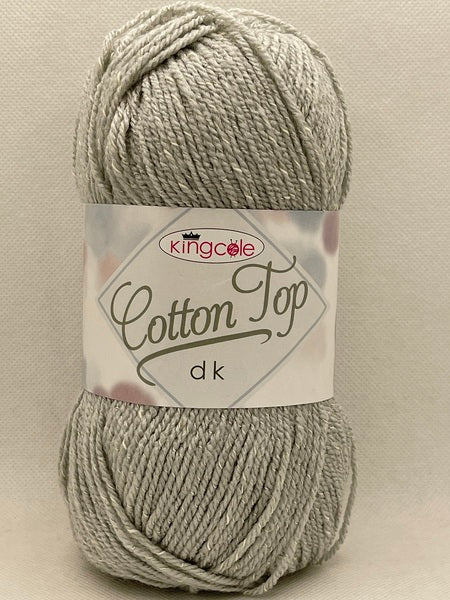 King Cole Cotton Top DK Yarn 100g - Grey 4219