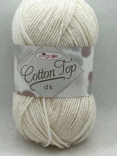 King Cole Cotton Top DK Yarn 100g - White 4215