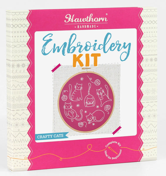 Hawthorn Embroidery Kit - Crafty Cats