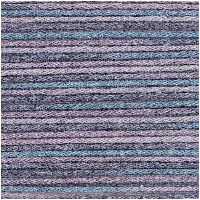 Rico Baby Cotton Soft Print DK Baby Yarn 50g - Blue-Purple 026