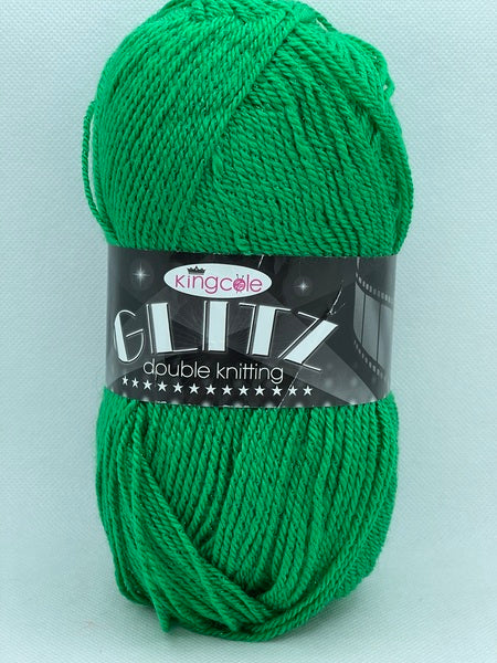 King Cole Glitz DK Yarn 100g - Christmas Green 3307