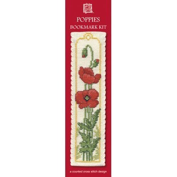 Textile Heritage Poppies Bookmark Cross Stitch Kit - BKPO