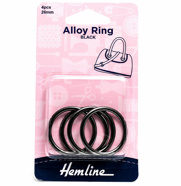 Alloy O-Rings 26mm Black - 4 Pieces H4508.26.BK