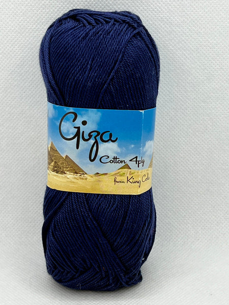 King Cole Giza Cotton 4 Ply Yarn 50g - Navy 2411