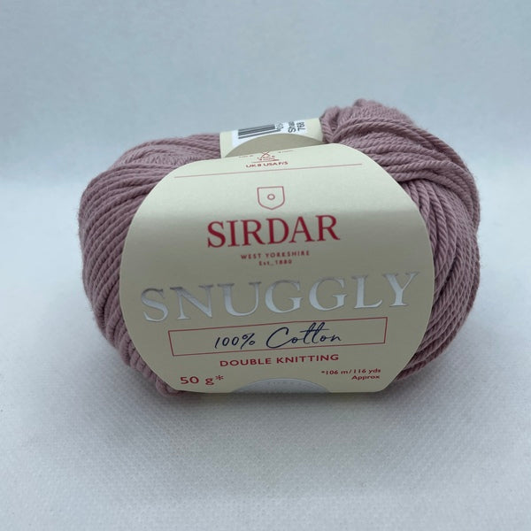 Sirdar Snuggly 100% Cotton DK Baby Yarn 50g - Mauve 0768 (discontinued)