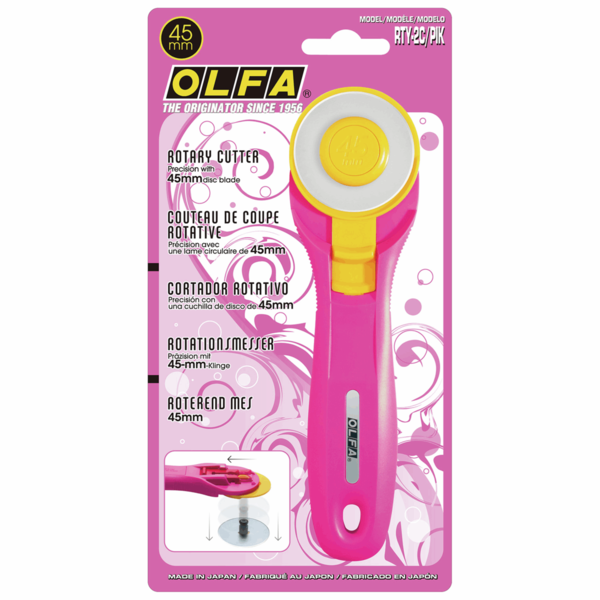 Olfa Rotary Cutter 45mm Pink - RTY-2C/PIK