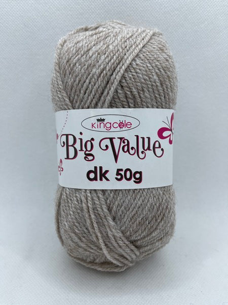 King Cole Big Value DK Yarn 50g - Taupe 4023 BoS