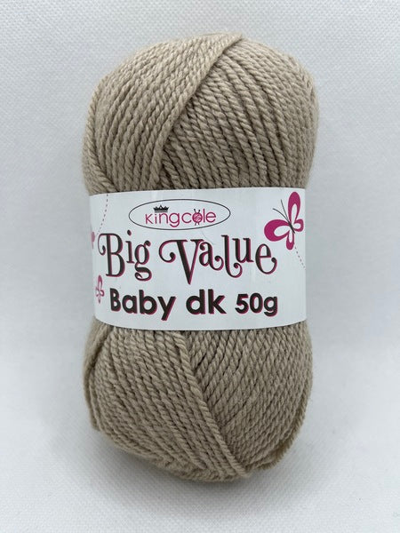 King Cole Big Value Baby DK Baby Yarn 50g - Toffee 4070 Mhd