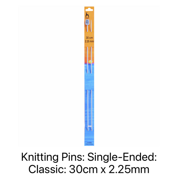Pony Classic Single-Ended Knitting Needles 2.25mm 30cm 32602