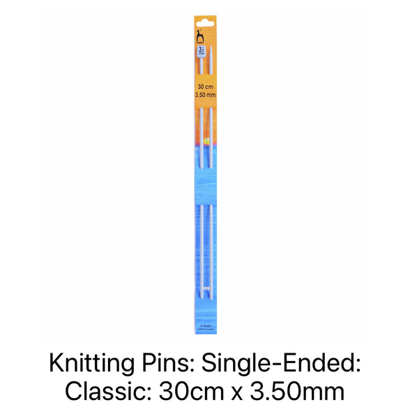 Pony Classic Single-Ended Knitting Needles 3.50mm 30cm 32607