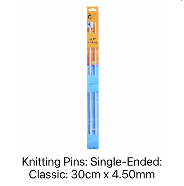 Pony Classic Single-Ended Knitting Needles 4.50mm 30cm 32610