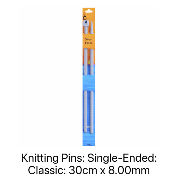 Pony Classic Single-Ended Knitting Needles 8.00mm 30cm - P32667