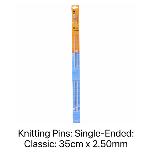 Pony Classic Single-Ended Knitting Needles 2.50mm 35cm 33603