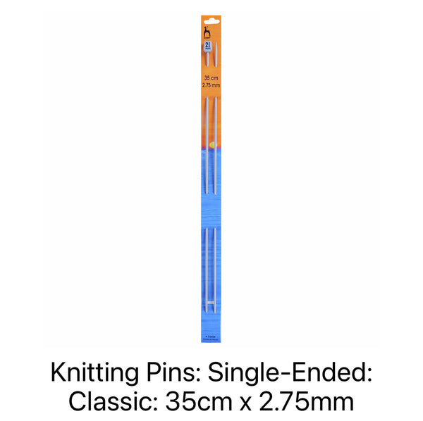 Pony Classic Single-Ended Knitting Needles 2.75mm 35cm 33604