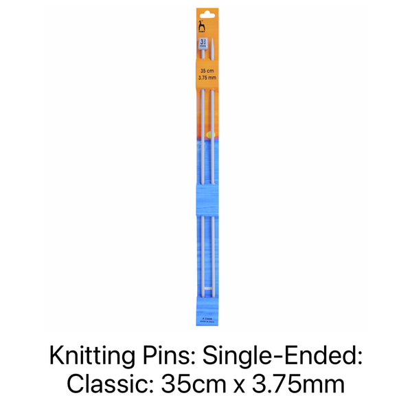 Pony Classic Single-Ended Knitting Needles 3.75mm 35cm 33608