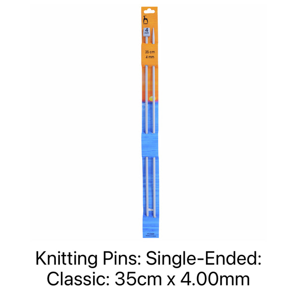 Pony Classic Single-Ended Knitting Needles 4.00mm 35cm - P33609