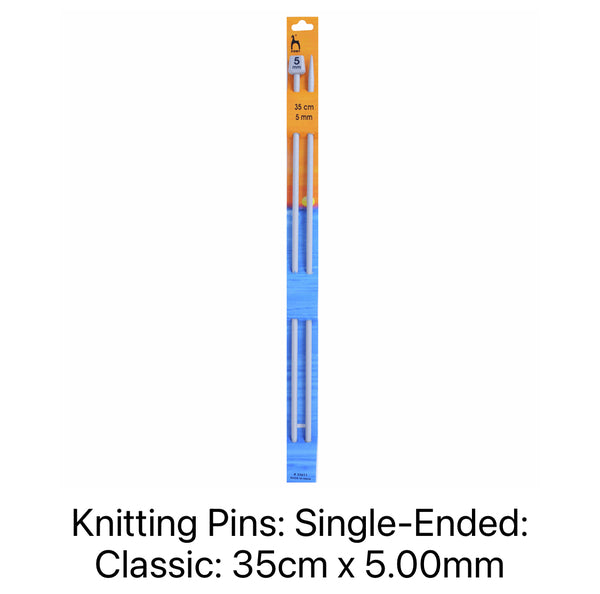 Pony Classic Single-Ended Knitting Needles 5.00mm 35cm 33611