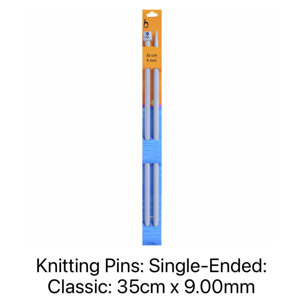 Pony Classic Single-Ended Knitting Needles 9.00mm 35cm 33668