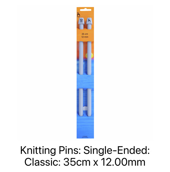 Pony Classic Single-Ended Knitting Needles 12.00mm 35cm - P33670