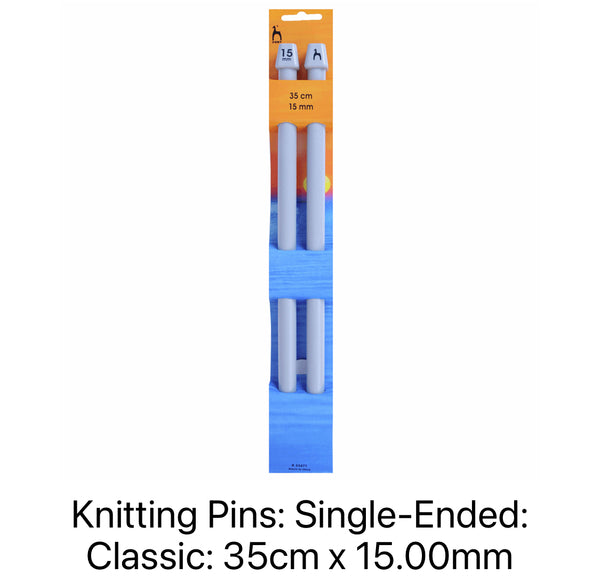 Pony Classic Single-Ended Knitting Needles 15.00mm 35cm 33671
