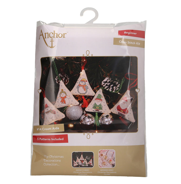 Anchor Christmas Decoration Cross Stitch Kit - Christmas Characters - AKE0019-00001