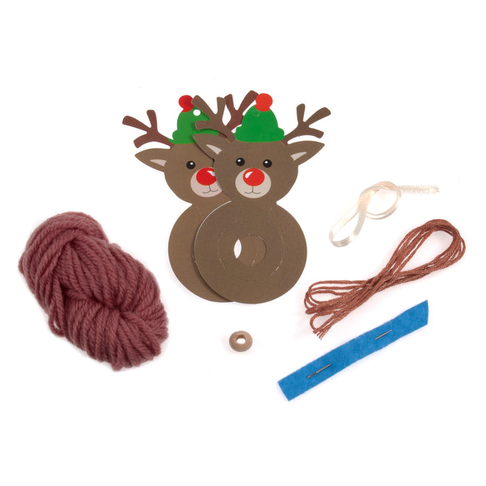 Trimits Pom Pom Decoration Kit Christmas Reindeer - GCK047