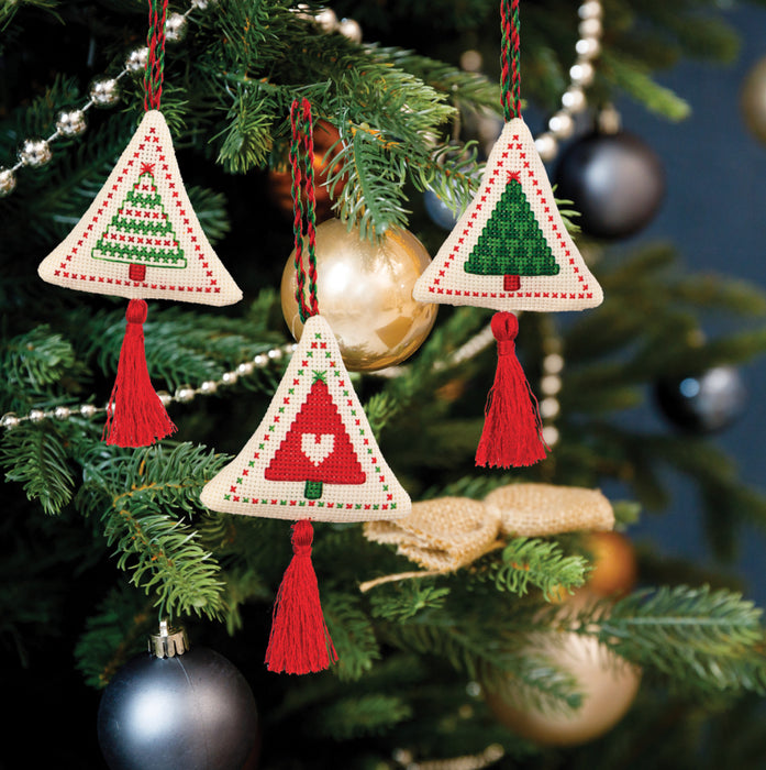 Anchor Christmas Festive Tree Traditional Decorations Cross Stitch Kit - AKE0007-00003